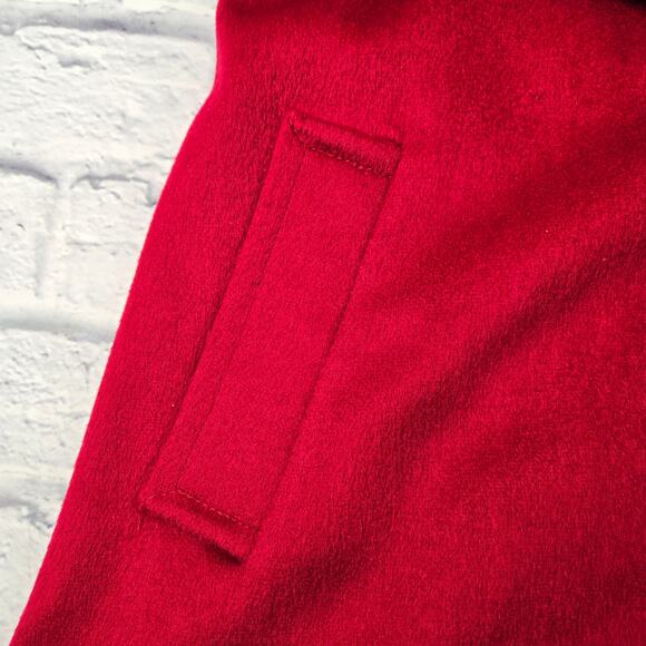 Vintage Jennifer Chase Wool Double Breasted Coat Union Label Red Holiday size 10 - Picture 9 of 16